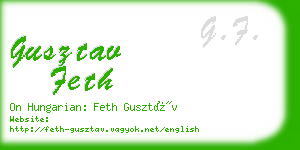 gusztav feth business card